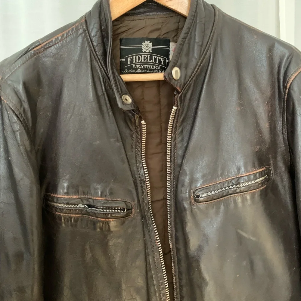 Fidelity Dark Brown Leather Jacket - Picture 3 of 4